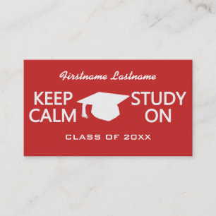 Behalt von Calm & Study On custom cards for studen Telefonnummerkarte