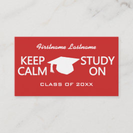 Behalt von Calm & Study On custom cards for studen Telefonnummerkarte