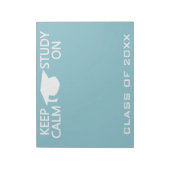 Behalt von Calm & Study On custom color notepad Notizblock (Rotiert)