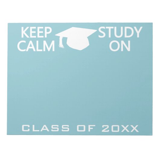 Behalt von Calm & Study On custom color notepad Notizblock (Vorderseite)