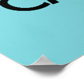 Behalt von Calm & Study On custom color poster (Ecke)