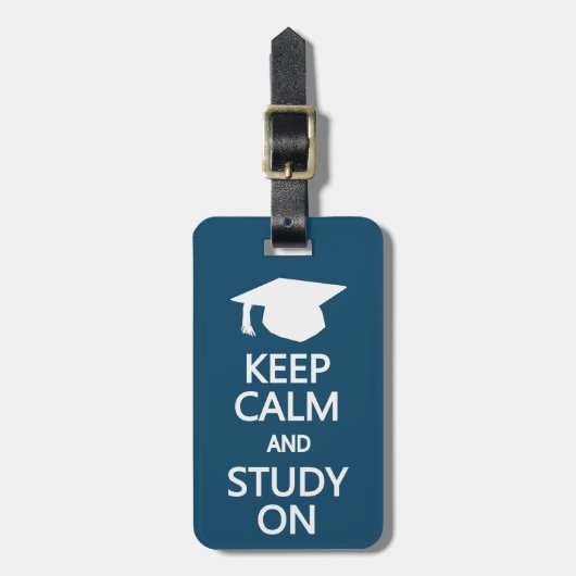 Behalt von Calm & Study On Custom Gepäckanhänger (Vorderseite vertikal)