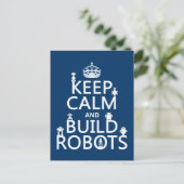 Behalt von Calm und Build Robots (in beliebiger Fa Postkarte (Stehend Vorderseite)