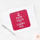 Behalt von Calm und Carry HCl- Geologist Quadratischer Aufkleber (Umschlag)