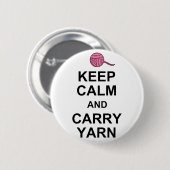 Behalt von Calm und Carry Yarn Button (Vorne & Hinten)