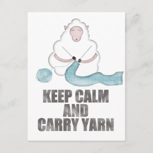 Behalt von Calm und Carry Yarn Postkarte