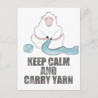 Behalt von Calm und Carry Yarn Postkarte