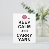Behalt von Calm und Carry Yarn Postkarte (Stehend Vorderseite)