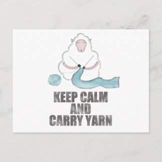 Behalt von Calm und Carry Yarn Postkarte