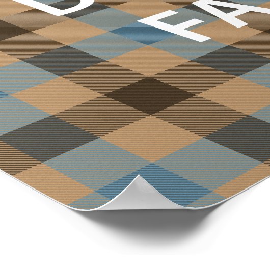 Behalt von Calm und Dinna Fash mit schottischem Ta Poster (Ecke)