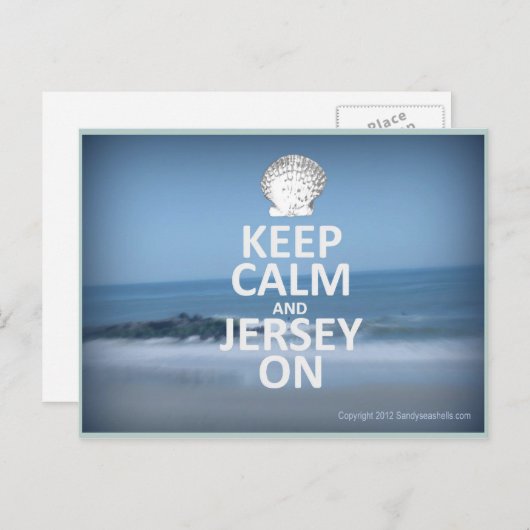 Behalt von Calm und Jersey auf Postkarte (Vorne/Hinten)