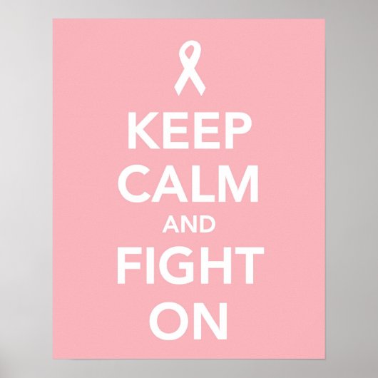 Behalt von Calm und Kampf gegen Brustkrebs Poster (Vorne)