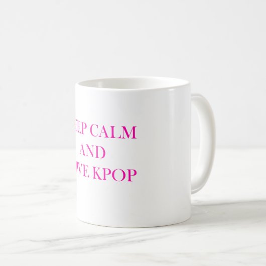 Behalt von Calm und Liebe Kpop Tasse (VorderseiteRechts)