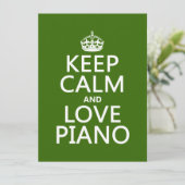 Behalt von Calm und Liebe Piano (beliebige Hinterg Einladung (Stehend Vorderseite)