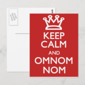 Behalt von Calm und OmNom Nom Postkarte (Vorne/Hinten)