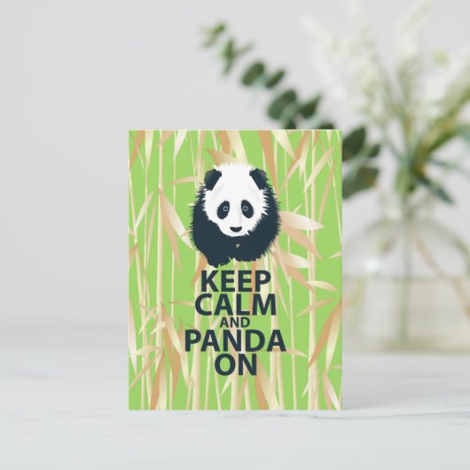 Behalt von Calm und Panda auf Original Design Prin Postkarte (Stehend Vorderseite)
