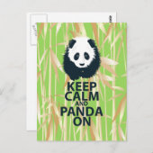 Behalt von Calm und Panda auf Original Design Prin Postkarte (Vorne/Hinten)