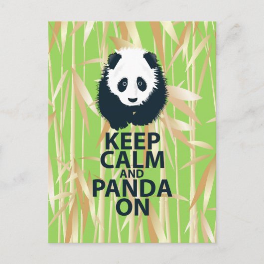 Behalt von Calm und Panda auf Original Design Prin Postkarte (Vorderseite)