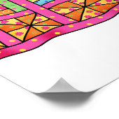 Behalt von Calm und Quilt Whimsy Honey Bee Art Poster (Ecke)