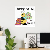 Behalt von Calm und Quilt Whimsy Honey Bee Art Poster (Heimbüro)