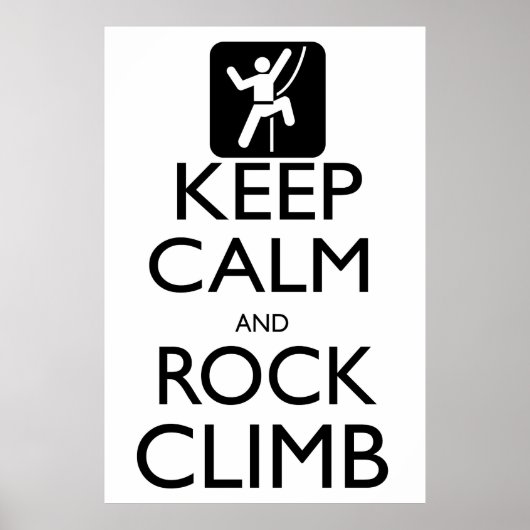 Behalt von Calm und Rock Climb Poster (Vorne)