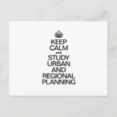 BEHALT VON CALM- UND STUDIENPLANUNG IN STÄDTEN UND POSTKARTE (Vorderseite)
