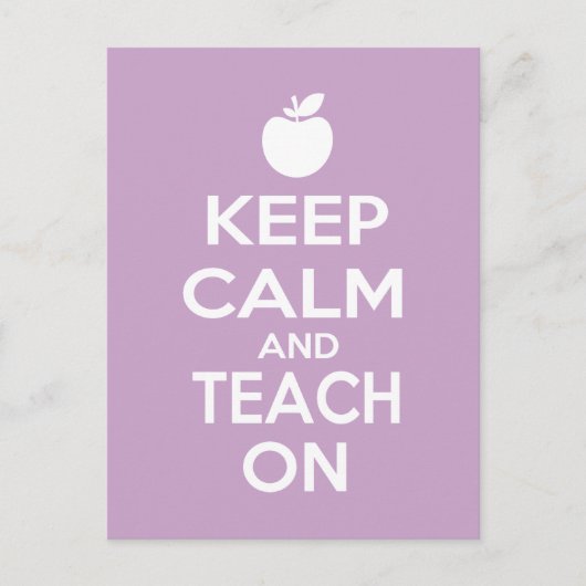 Behalt von Calm und Teach On für Lehrer Postkarte (Vorderseite)