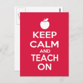 Behalt von Calm und Teach On für Lehrer Postkarte (Vorne/Hinten)