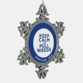 Behalt von Kalk- und Rumpf-Unkraut Schneeflocken Zinn-Ornament (Links)