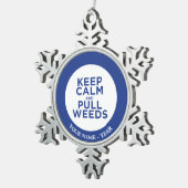 Behalt von Kalk- und Rumpf-Unkraut Schneeflocken Zinn-Ornament (Rechts)