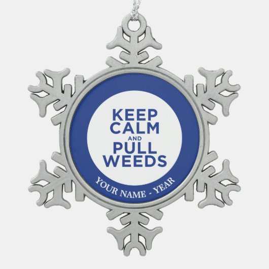 Behalt von Kalk- und Rumpf-Unkraut Schneeflocken Zinn-Ornament (Vorderseite)