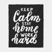 Behalt von Ruhe Bleibe Zuhause-Arbeit schwer Fleecedecke (Vorderseite)