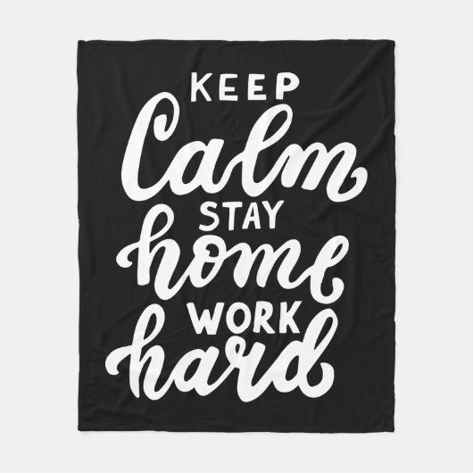 Behalt von Ruhe Bleibe Zuhause-Arbeit schwer Fleecedecke (Vorderseite)