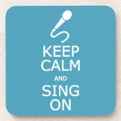 Behalt von Ruhe & Sing auf benutzerdefinierten Unt Untersetzer (Vorderseite)