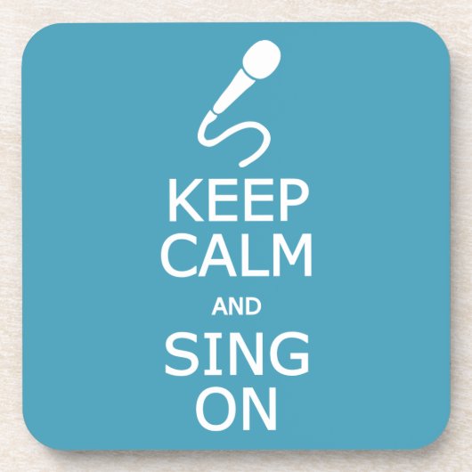 Behalt von Ruhe & Sing auf benutzerdefinierten Unt Untersetzer (Vorderseite)