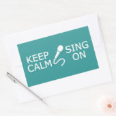 Behalt von Ruhe & Sing auf Farbaufklebern Rechteckiger Aufkleber (Umschlag)