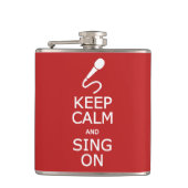 Behalt von Ruhe & Sing auf individueller Flasche Flachmann (Vorderseite)