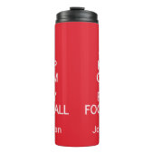 Behalt von Ruhe & Spiel Fußball individuelle Name  Thermosbecher (Vorderseite)