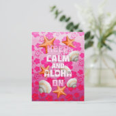 Behalt von Ruhe und Aloha auf Postkarte (Stehend Vorderseite)