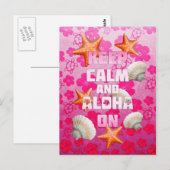 Behalt von Ruhe und Aloha auf Postkarte (Vorne/Hinten)