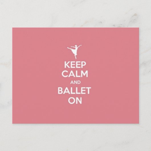 Behalt von Ruhe und Ballet Postkarte (Vorderseite)