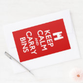 Behalt von Ruhe und Carry Bins Rechteckiger Aufkleber (Umschlag)