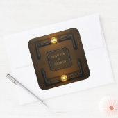 "Behalt von Ruhe und Dämpfung" Quadratischer Aufkleber (Umschlag)