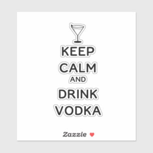 Behalt von Ruhe und Drink Vodka Martini Glas Aufkleber