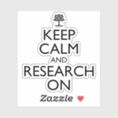 Behalt von Ruhe und Forschung zur Genealogie Aufkleber (Blatt)