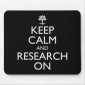 Behalt von Ruhe und Forschung zur Genealogie Mousepad (Vorne)