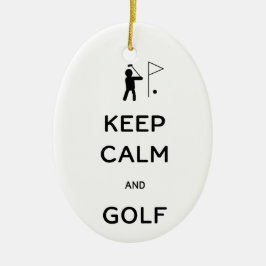 Behalt von Ruhe und Golf Keramik Ornament