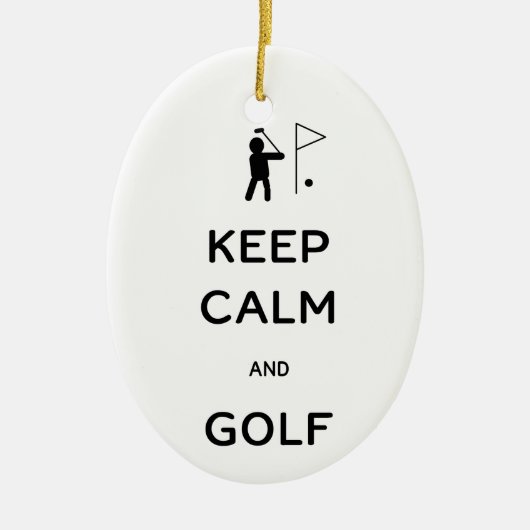 Behalt von Ruhe und Golf Keramik Ornament (Vorne)