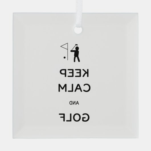 Behalt von Ruhe und Golf Ornament Aus Glas (Rückseite)