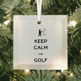 Behalt von Ruhe und Golf Ornament Aus Glas